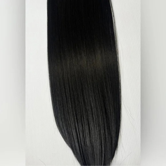 Straight hair Long Clip ins Black Hair Extensiones 24 In - Picture 6 of 13